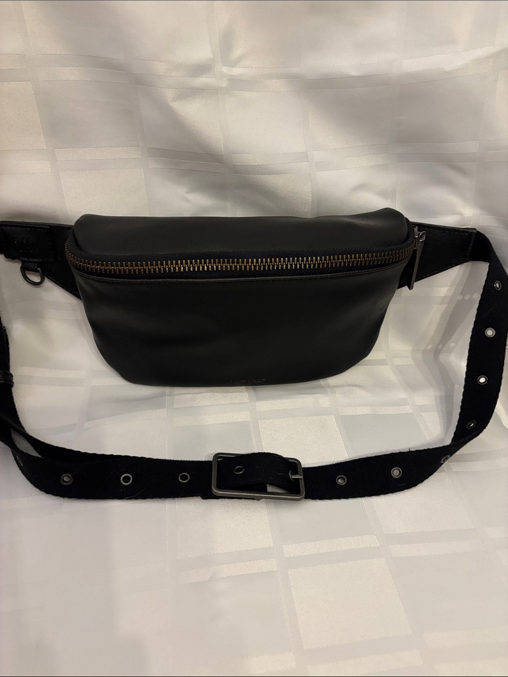 Matt & Nat Black Vegan Leather Belt Bag Crossbody Fanny Pack - Picture 5 of 9